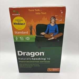 Nuance‎ Dragon Naturally Speaking 10 Speech Recognition Software (PC) SEALED